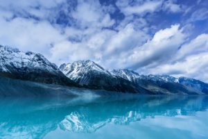 mountains, Blue, Nature, Sky, Reflection