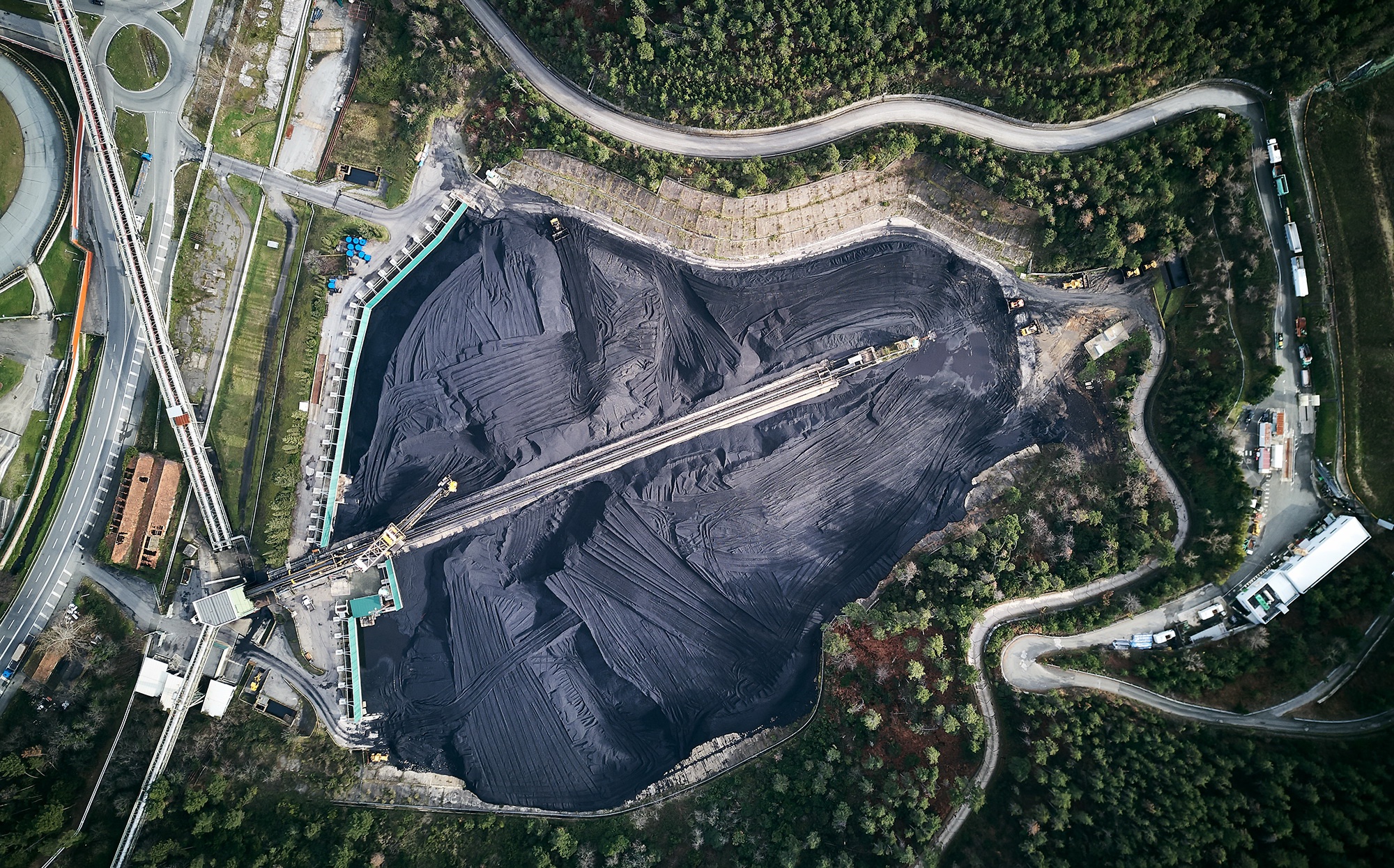 aerial view, Industrial Wallpaper