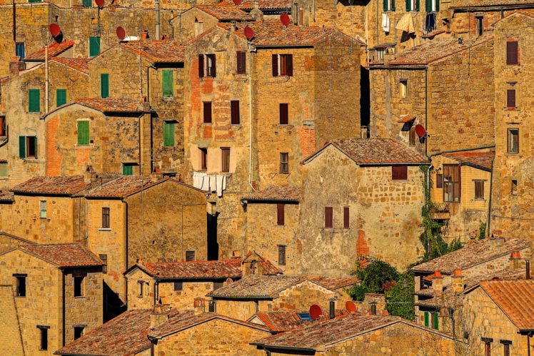 Italy, Tuscany, House, Town, Old building HD Wallpaper Desktop Background