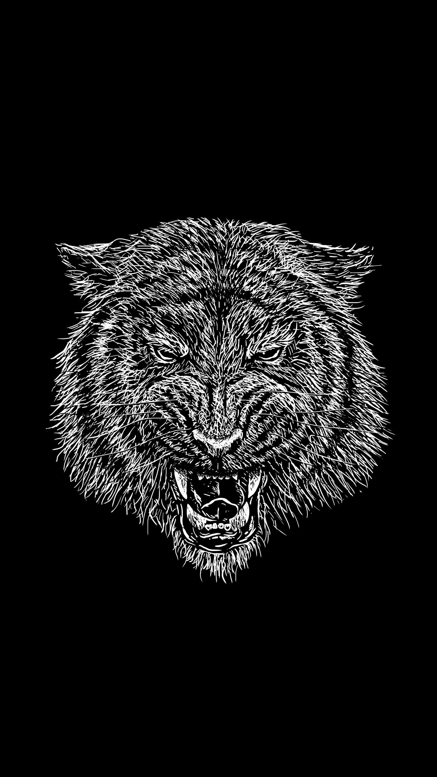 black background, Minimalism, Tiger, Portrait display Wallpaper