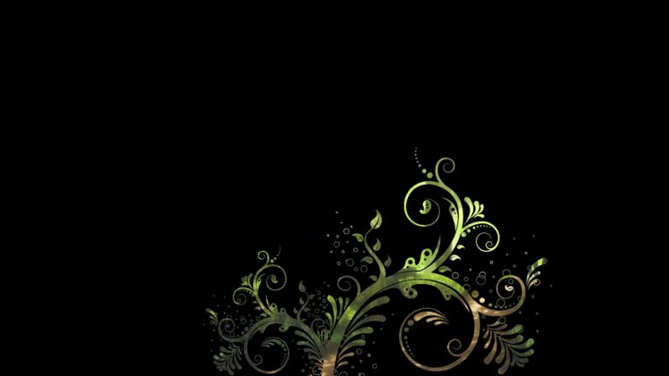 floral, Black background HD Wallpaper Desktop Background