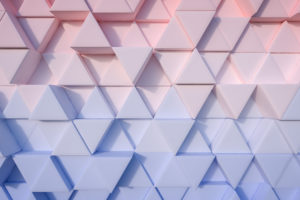 Serenity Blue And Rose Quartz  Abstract 3d Triangle Background