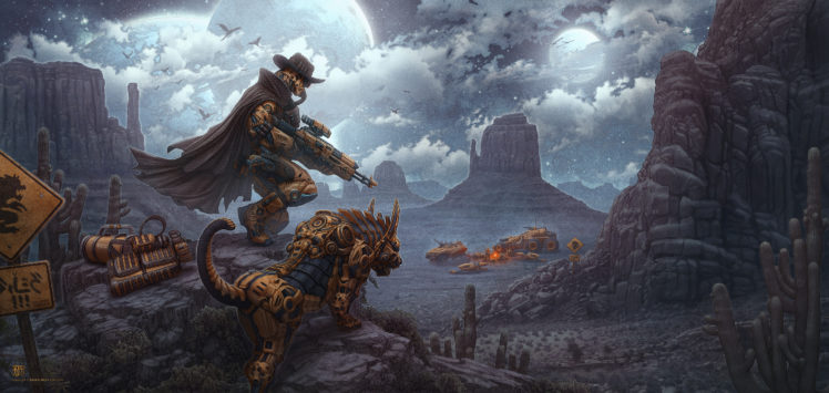 bounty hunter, Cowboys, Machine HD Wallpaper Desktop Background