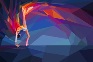artwork, Painting, Digital art, Ballet, Low poly, Gymnastics