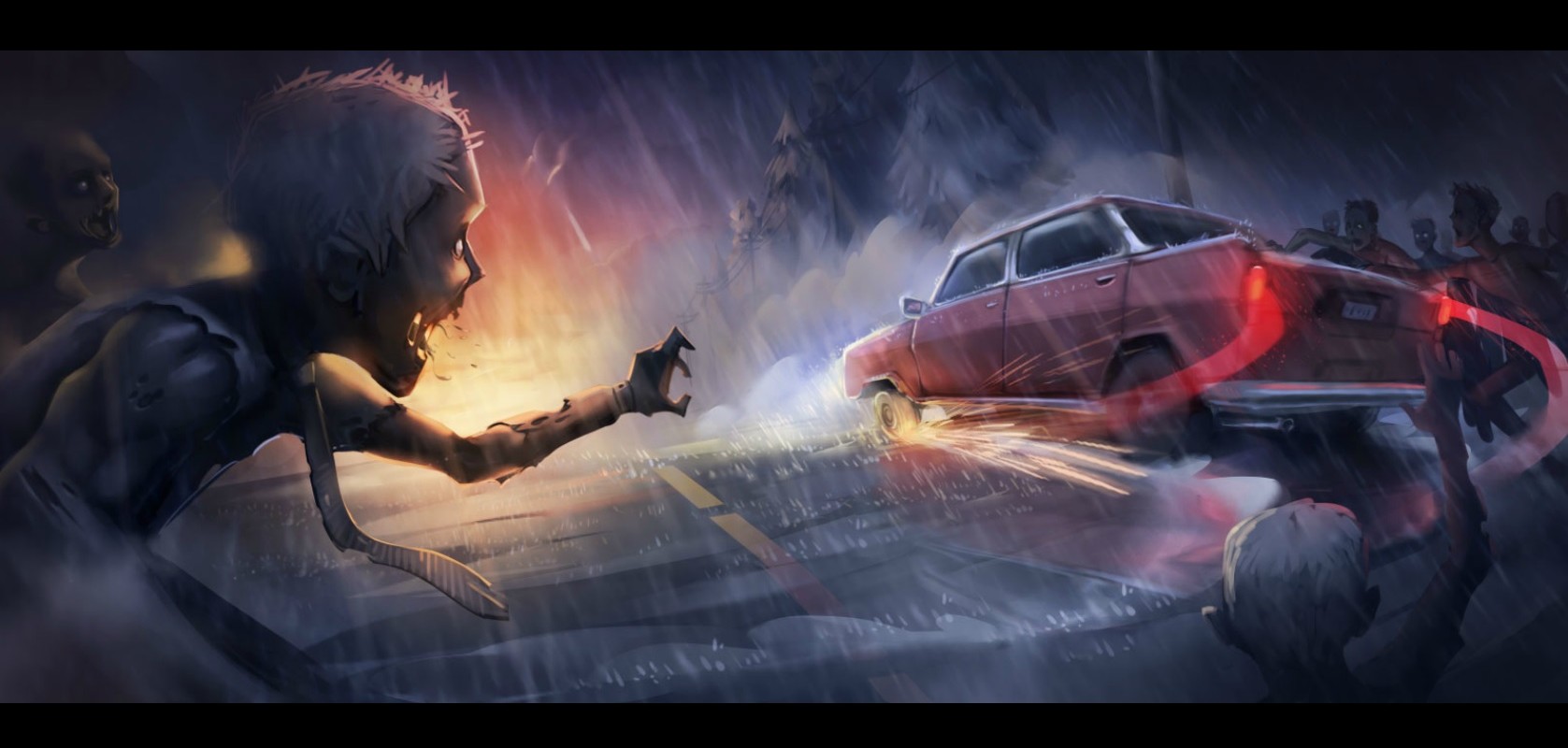 wide angle, Dead maze, Zombies Wallpaper