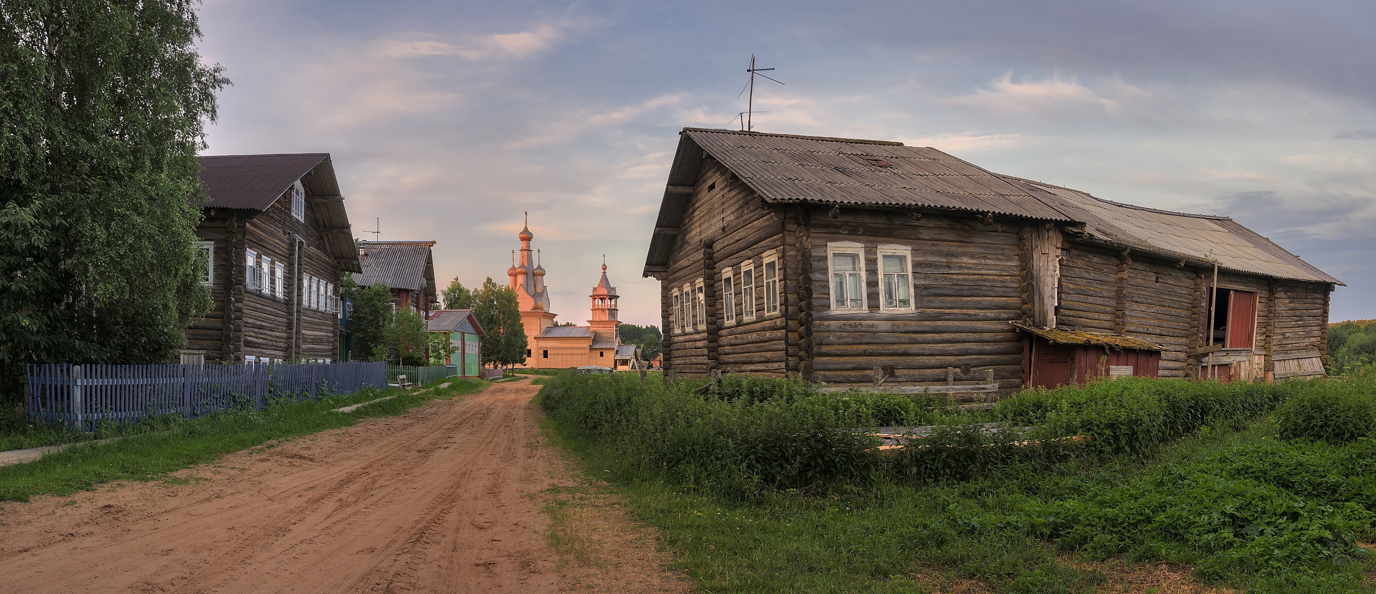 Russia, House, Wood, Church Wallpaper