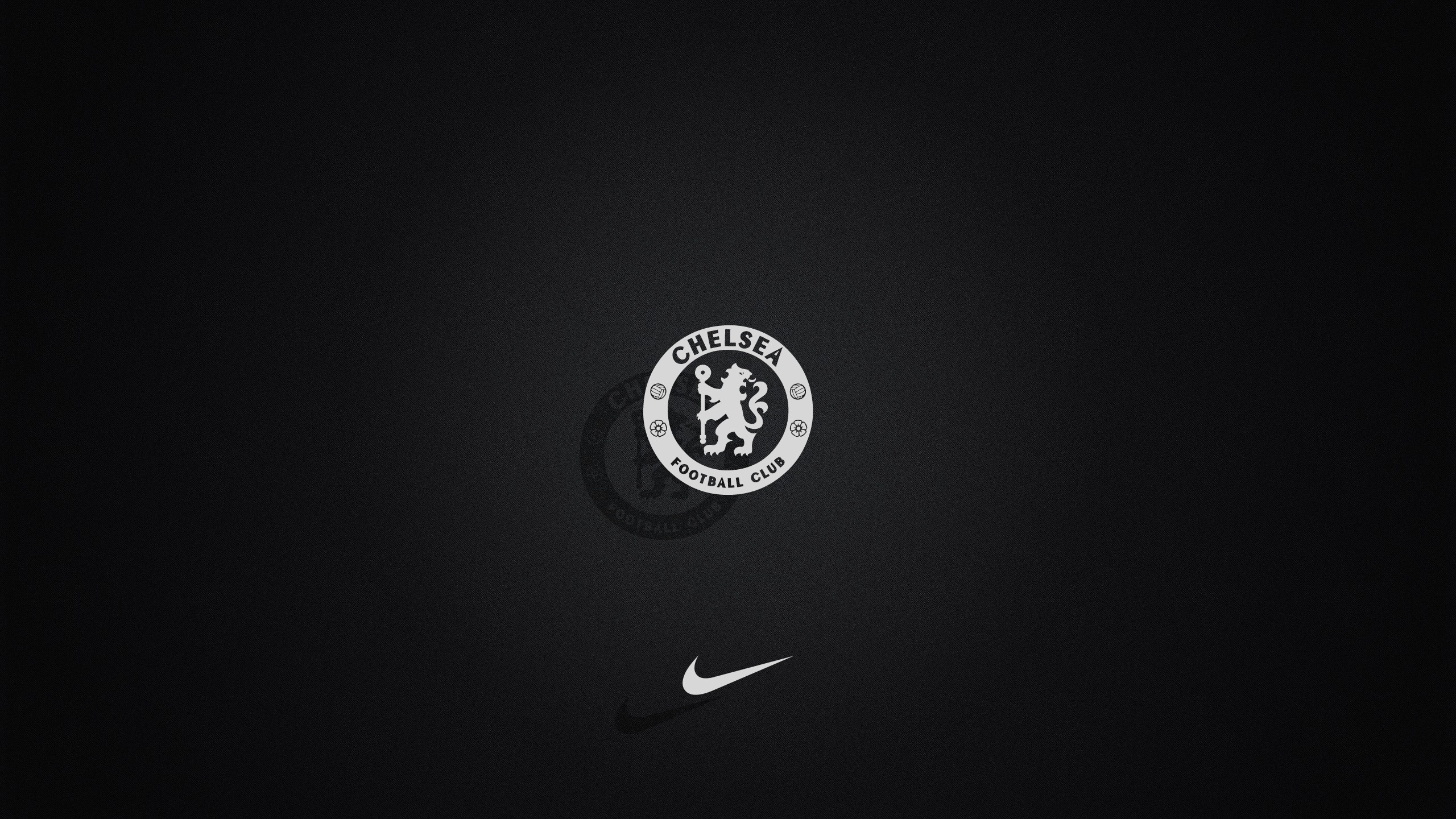 logo, Chelsea FC, Nike, Black background, Monochrome ...