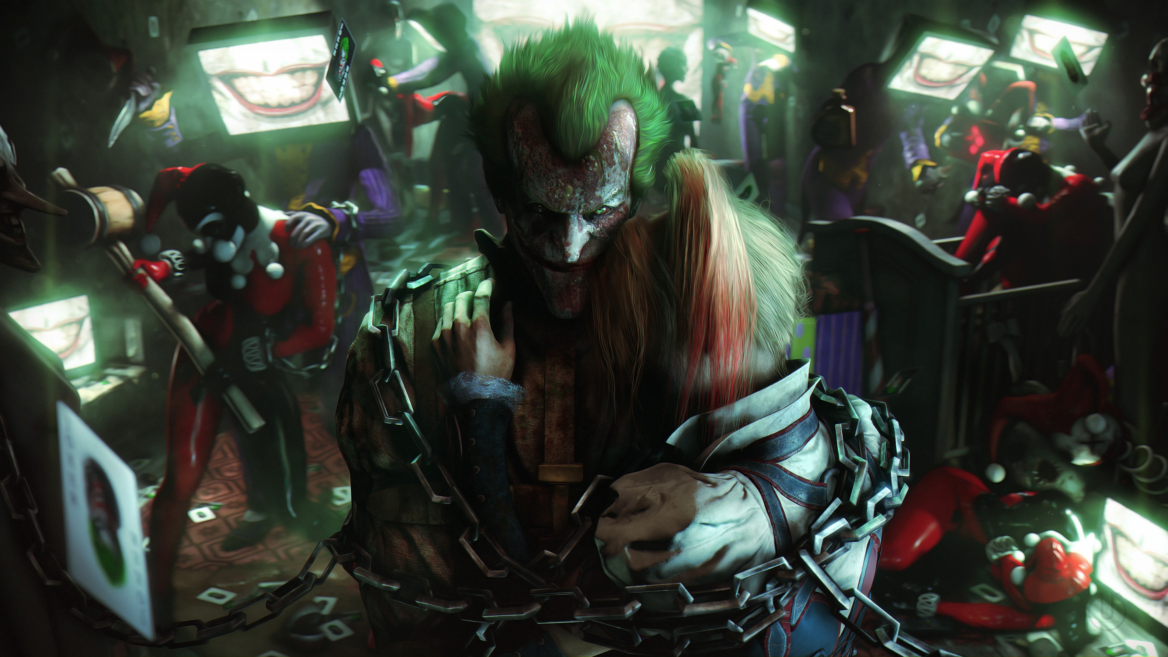 Urbanator, Joker, Harley Quinn, Batman: Arkham Knight, Fan art, Video