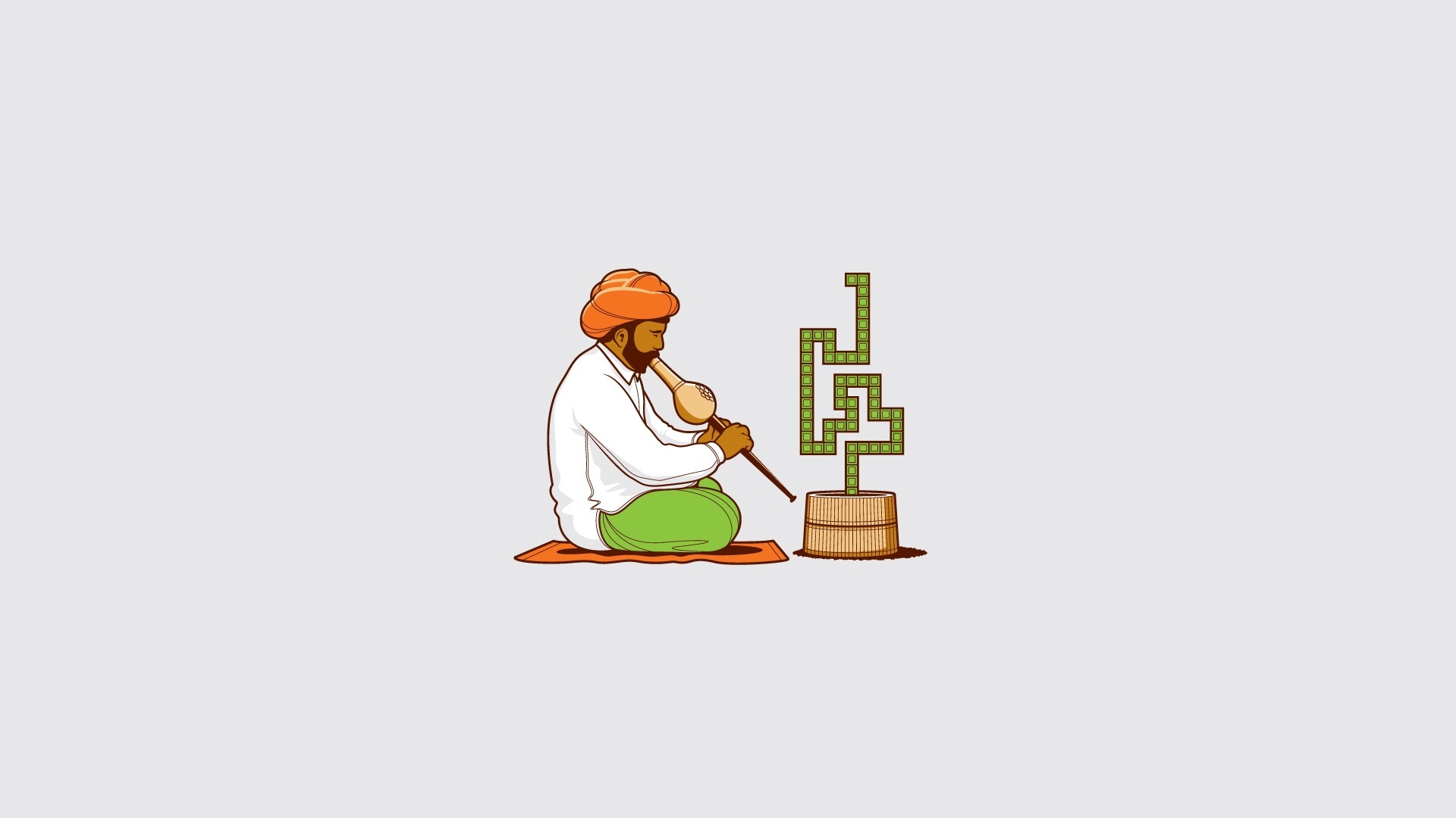 Indian, Snake, Video games, Minimalism, Snake charming, Humor Wallpaper