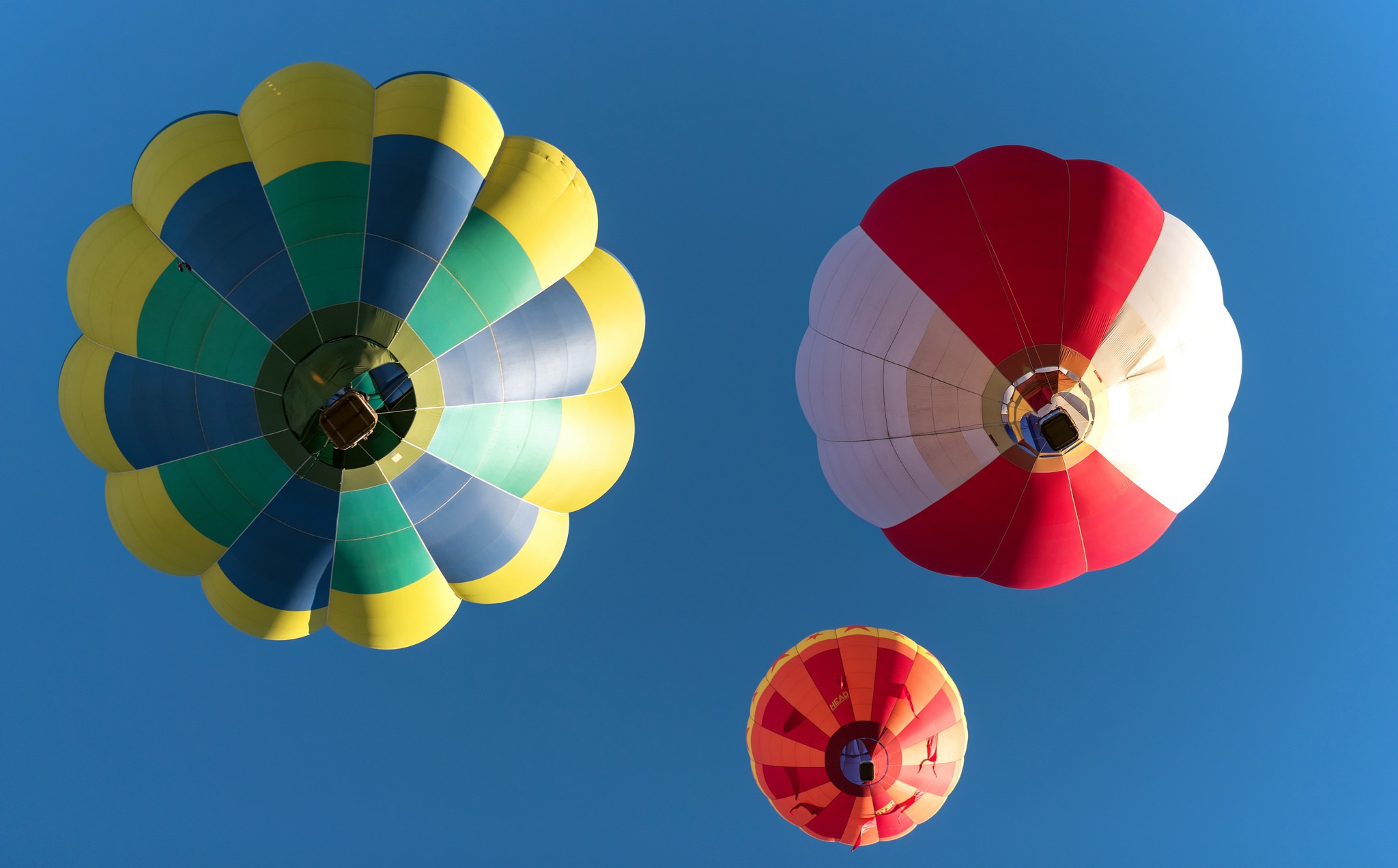 blue, Sky, Hot air balloons Wallpaper