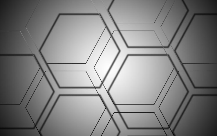 graphic design, Hexagon, Abstract, grey Wallpapers HD / Desktop and Mobile  Backgrounds