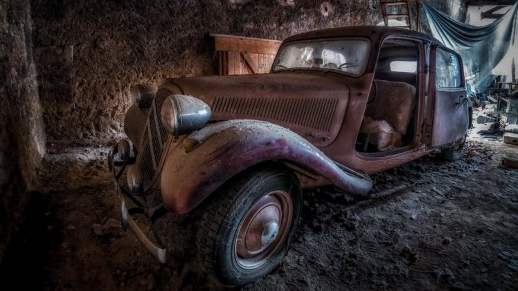 old, Car, Wreck, Vehicle HD Wallpaper Desktop Background