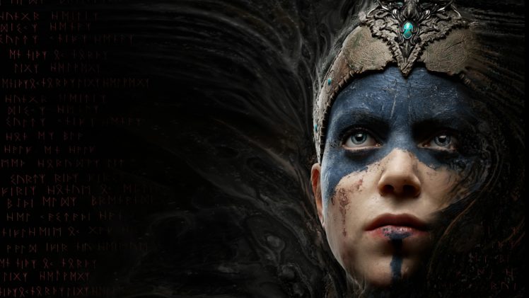 face, Blue eyes, Hellblade, Senua, Hellblade: Senuas Sacrifice, Video games HD Wallpaper Desktop Background