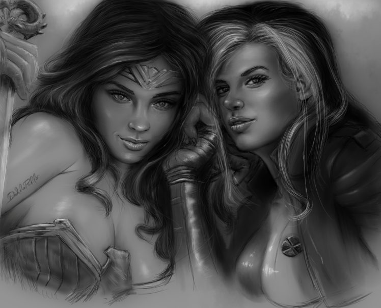 Wonder Woman, Rogue (Wakfu), Drawing, Marvel Comics HD Wallpaper Desktop Background