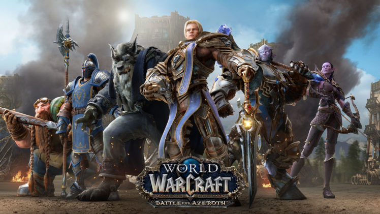 Genn Greymane, Dwarfs, World of Warcraft: Battle for Azeroth, Video games, Artwork, Anduin Wrynn, Night Elves, Draenei, Warcraft, World of Warcraft, Blizzard Entertainment HD Wallpaper Desktop Background