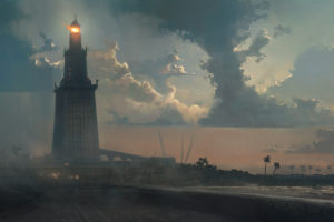 Assassins Creed: Origins, Video games, Artwork, Assassins Creed, Egypt, Alexandria(Egypt), Ubisoft, Lighthouse, Landscape