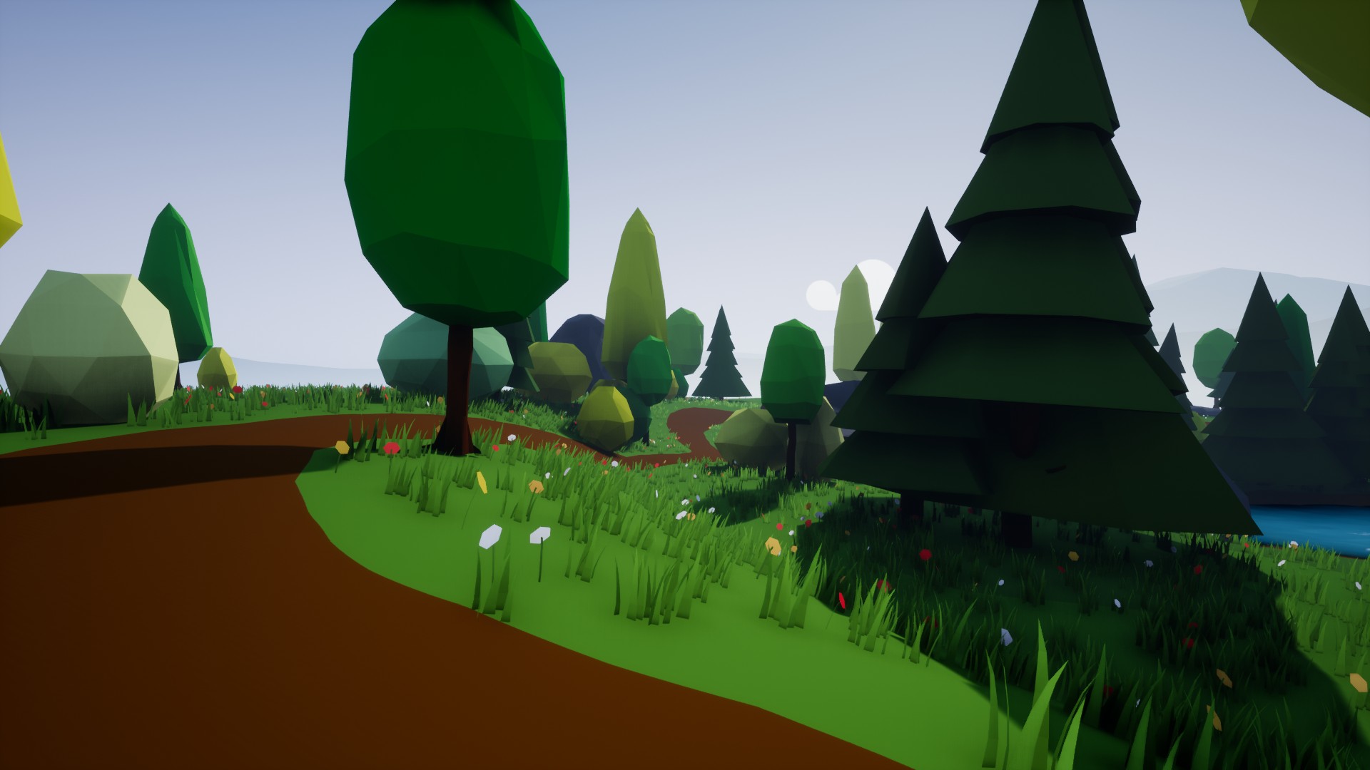 low poly, Unreal Engine 4, Environment, Nature, Forest Wallpaper