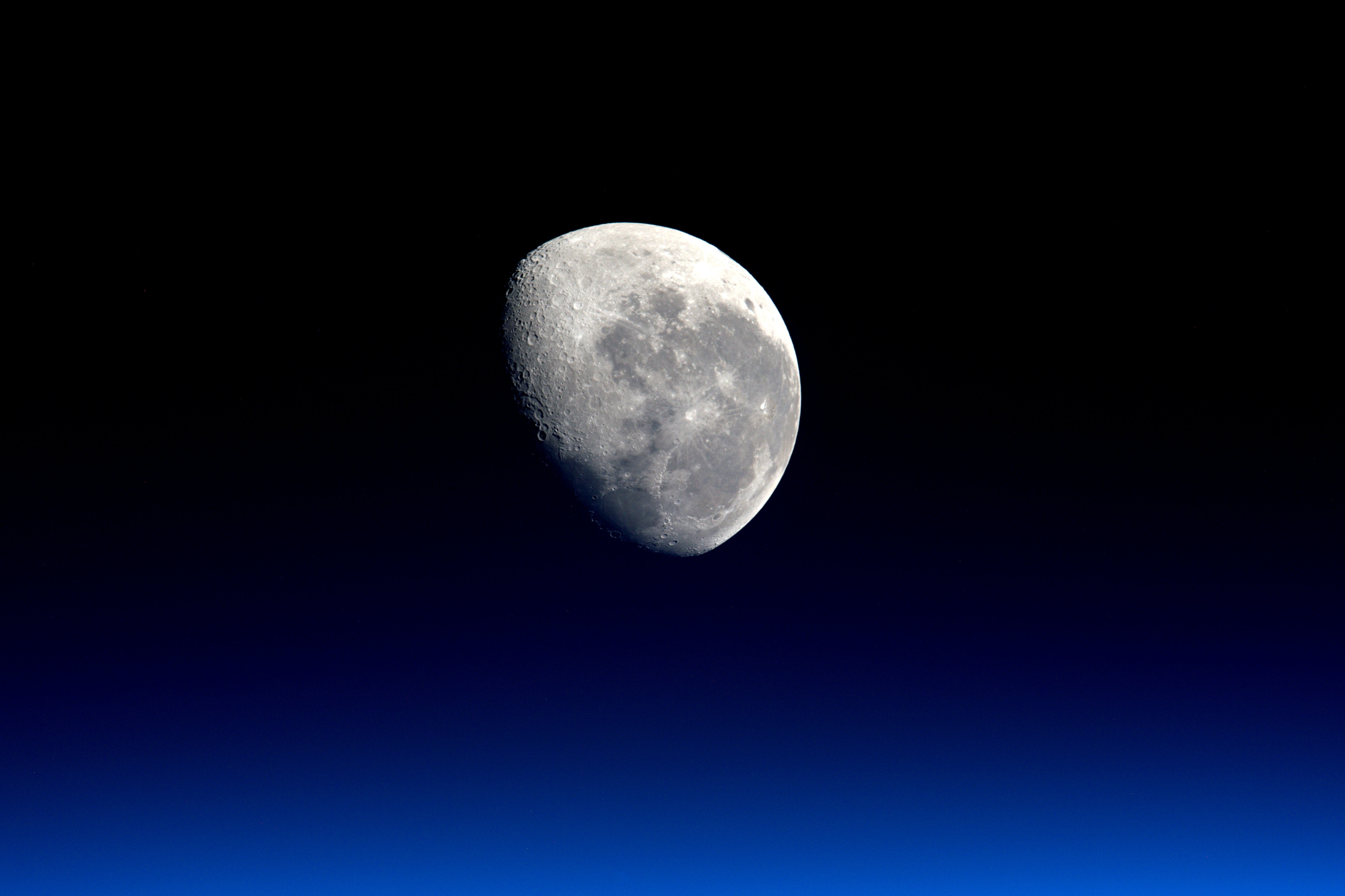 Moon, NASA, Black background Wallpaper