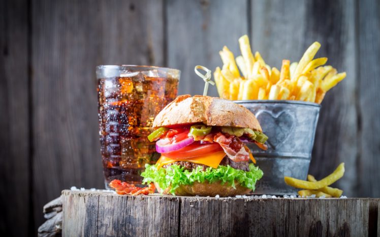 burgers, Drinking glass, Fries, Food HD Wallpaper Desktop Background