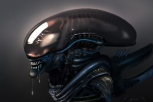 aliens, Drawing, Painting
