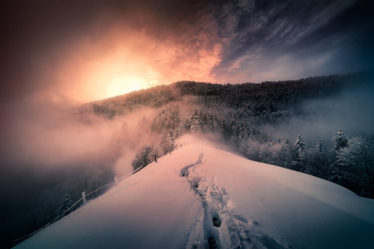 snow, Winter, Sunlight, Sky HD Wallpaper Desktop Background