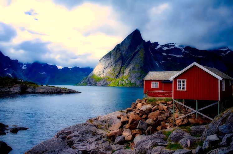 house, Mountain pass, Water, Nature HD Wallpaper Desktop Background