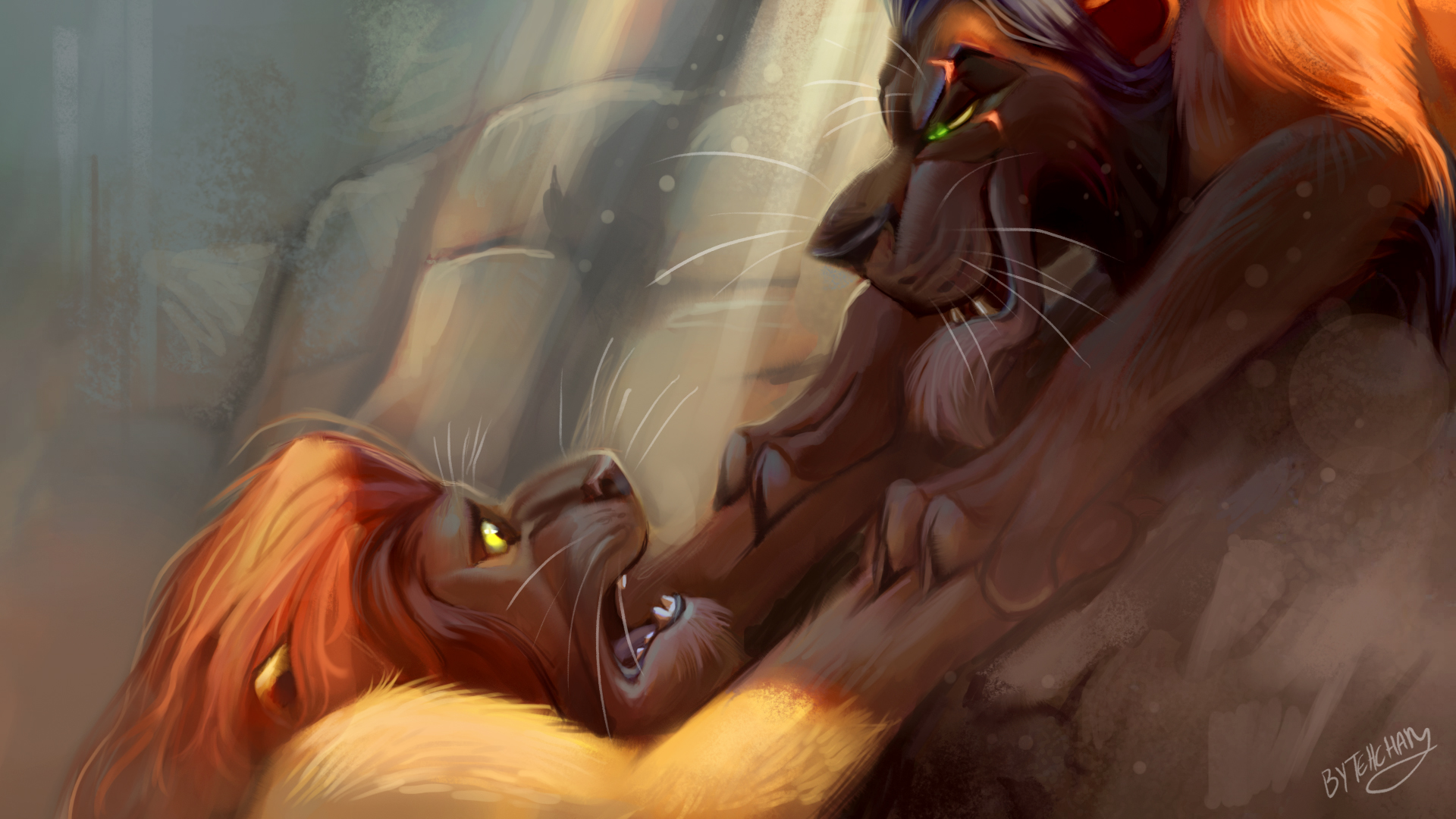 Mufasa, The Lion King, Animals, Lion, Movies, Artwork Wallpapers HD