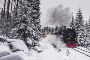 train, Vehicle, Steam Train, Winter, Harz