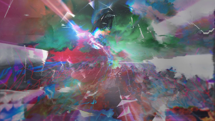 vaporwave, Statue, Chaotic, Broken glass HD Wallpaper Desktop Background