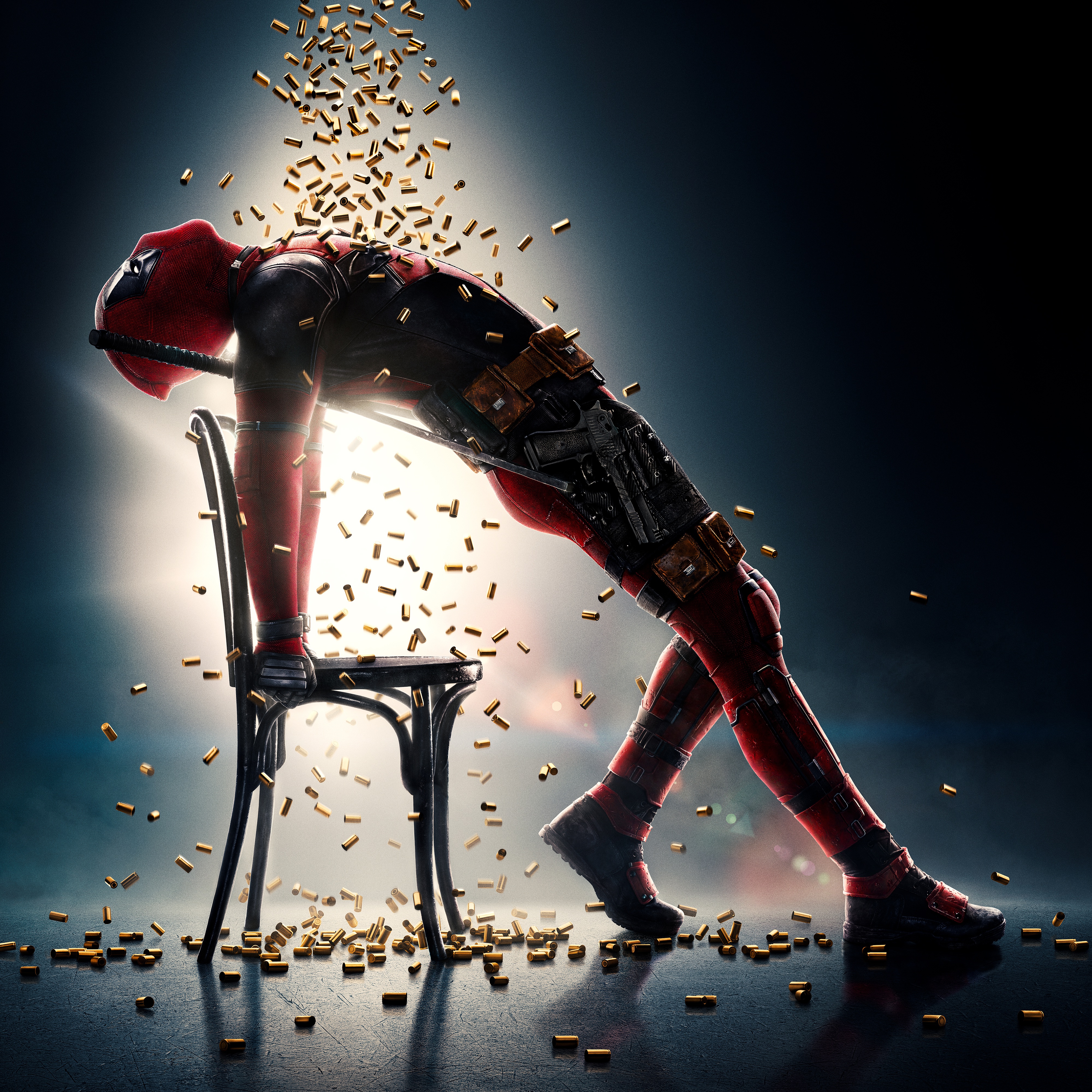 Deadpool, Deadpool 2, Shell casing, Marvel Cinematic Universe, Chair, Superhero Wallpaper