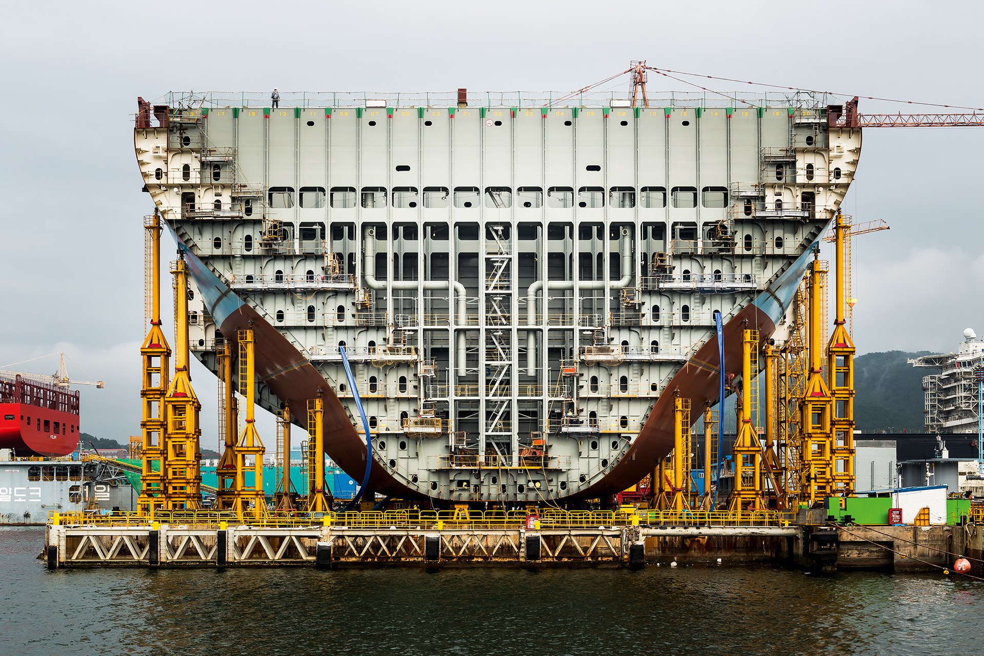 ship, Shipyard, Dock, Construction, Water, Cranes (machine), Pipes, Technology, Metal Wallpaper
