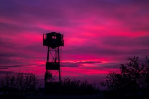 Arash Asghari, Landscape, Colorful, Watchtower, Sunset