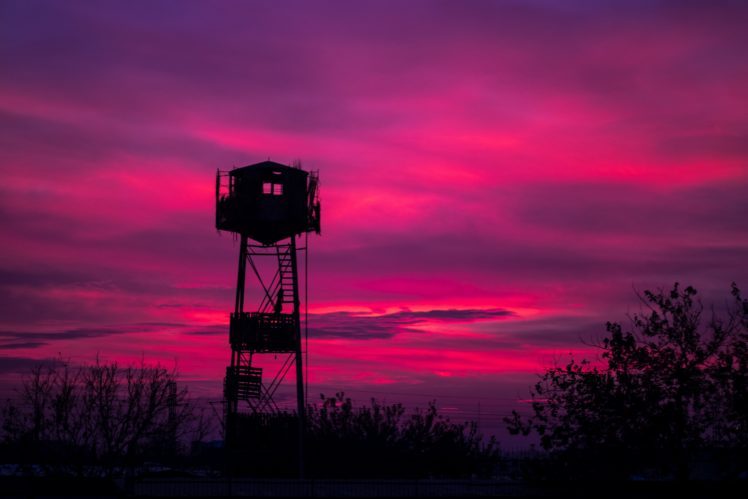 Arash Asghari, Landscape, Colorful, Watchtower, Sunset HD Wallpaper Desktop Background