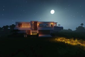 Minecraft, Landscape, House, Modern