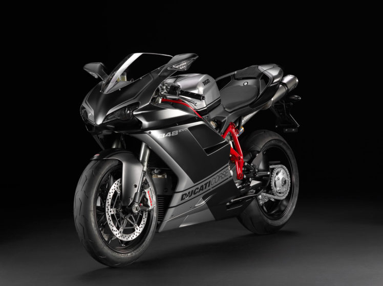 motorcycle, Ducati 848 EVO Course Special Edition, Black background HD Wallpaper Desktop Background