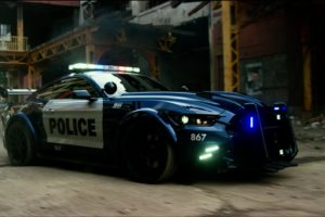 police, Car, Ford, Transformers, Ford Mustang, Transformers: the last knight