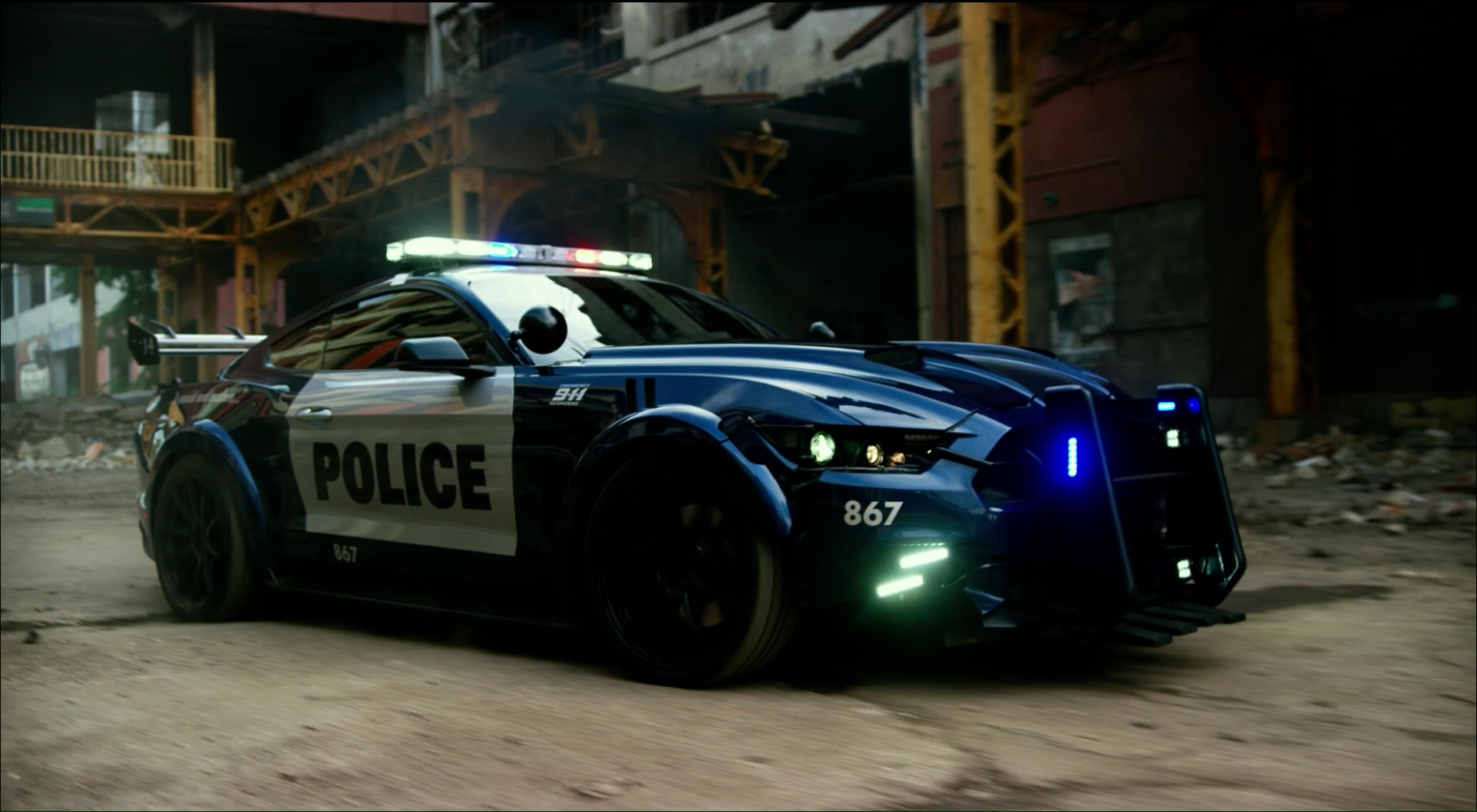 police, Car, Ford, Transformers, Ford Mustang, Transformers: the last knight Wallpaper