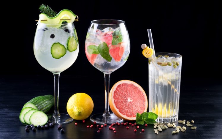 cocktails, Food, Drinking glass, Vegetables, Fruit HD Wallpaper Desktop Background