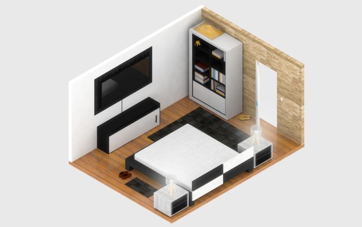 isometric, Modern, House, Interior design HD Wallpaper Desktop Background