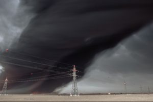 desert, Wire, Tornado, Fire, Utility pole