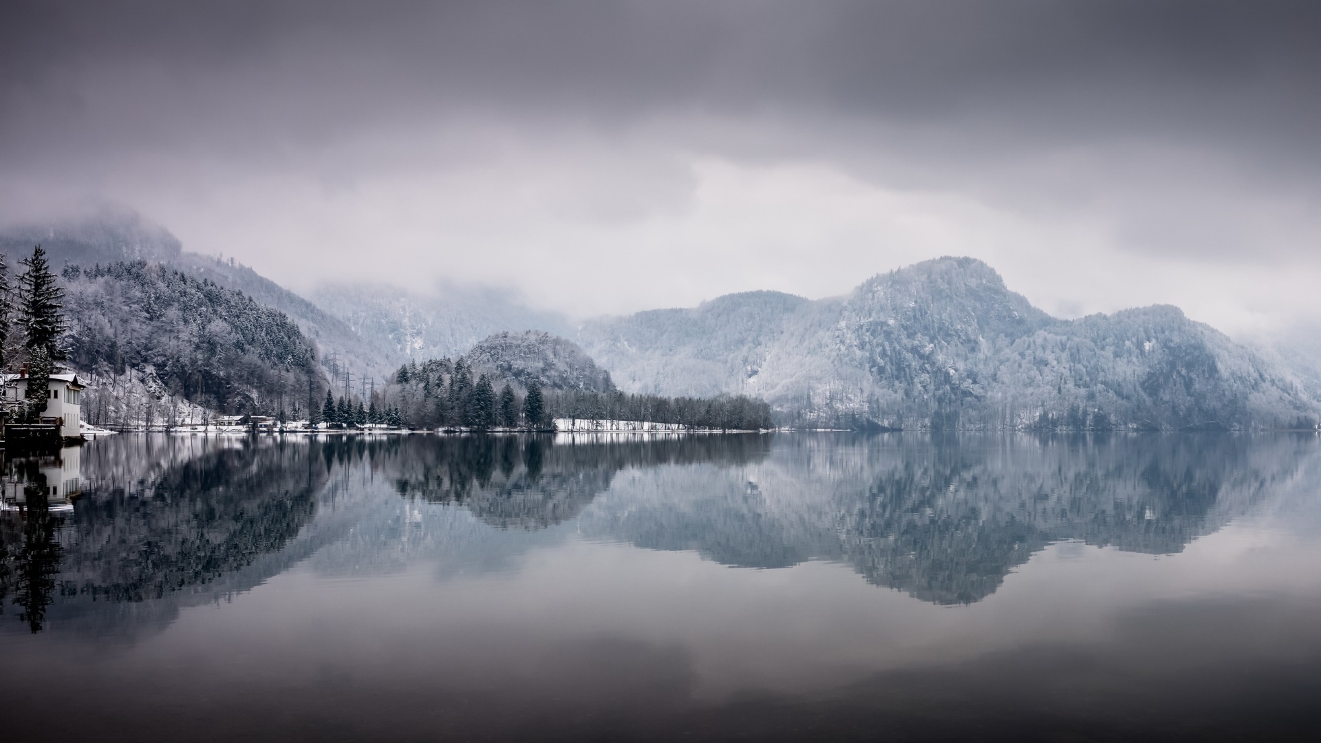lake, Bavaria, Germany, Lake Kochel, Winter, Nature Wallpaper
