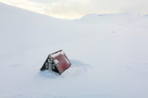 landscape, House, Winter, Snow
