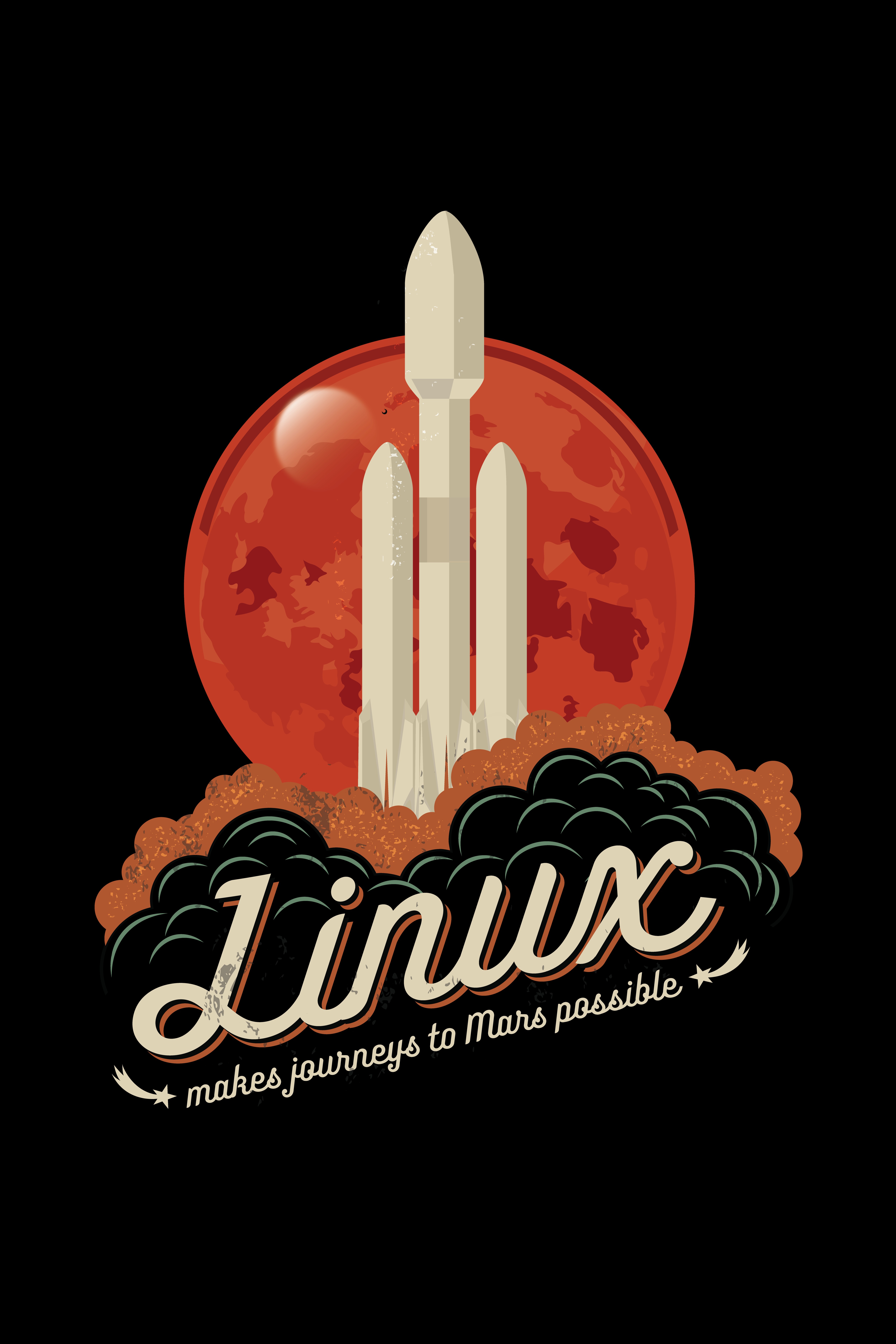 Linux, Space, Rocket, Falcon Wallpaper