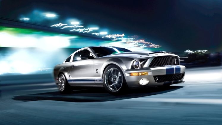 Ford Shelby GT500, Ford, Car, Vehicle, Gray cars, Side view HD Wallpaper Desktop Background