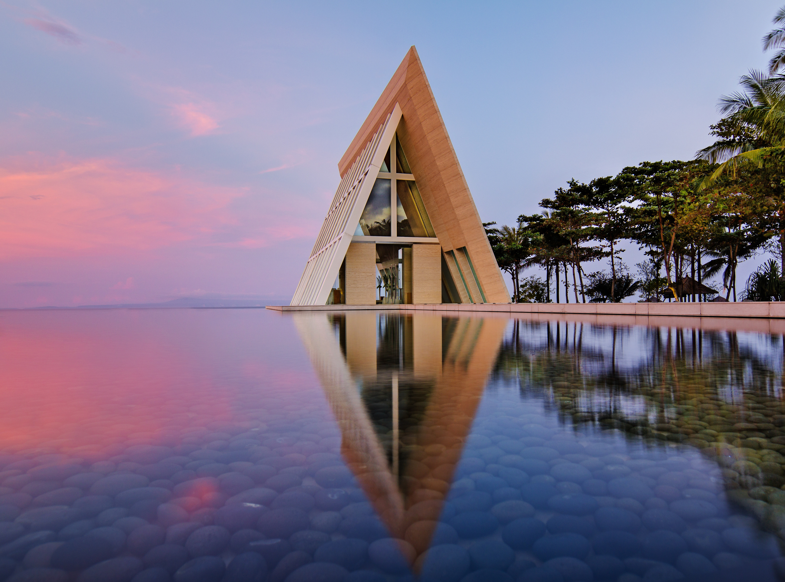 landscape, House, Lake, Palau Wallpaper