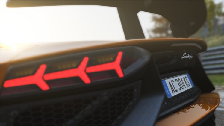 Assetto Corsa, Lamborghini Aventador LP750 4 SV, Nordschleife HD Wallpaper Desktop Background