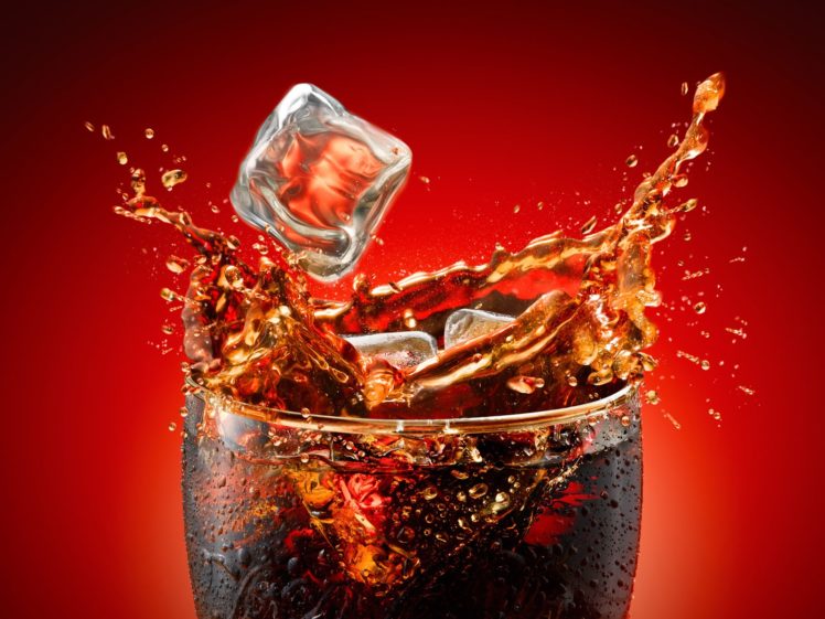 Coca Cola, Ice cubes HD Wallpaper Desktop Background
