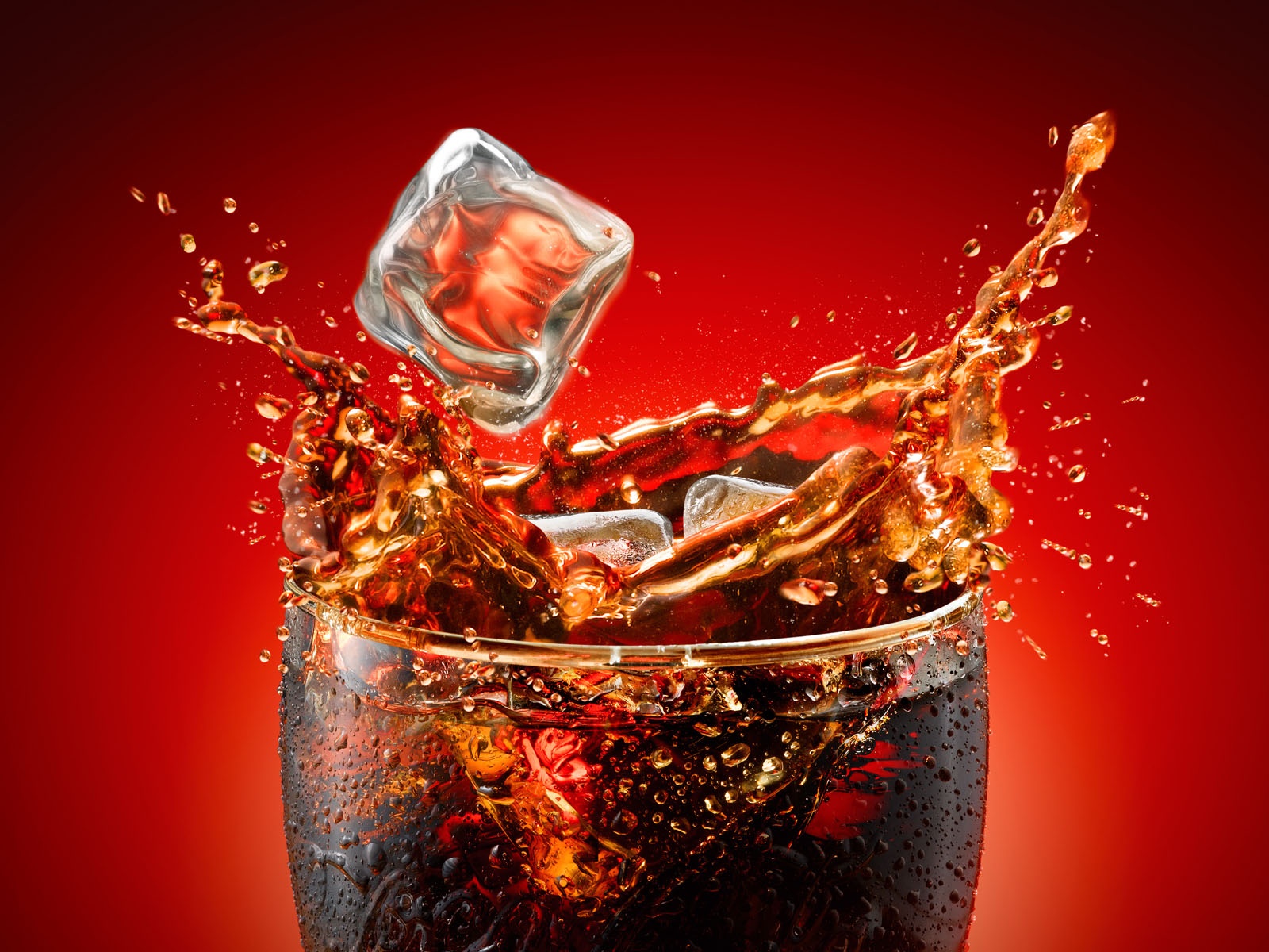 Coca Cola, Ice cubes Wallpaper