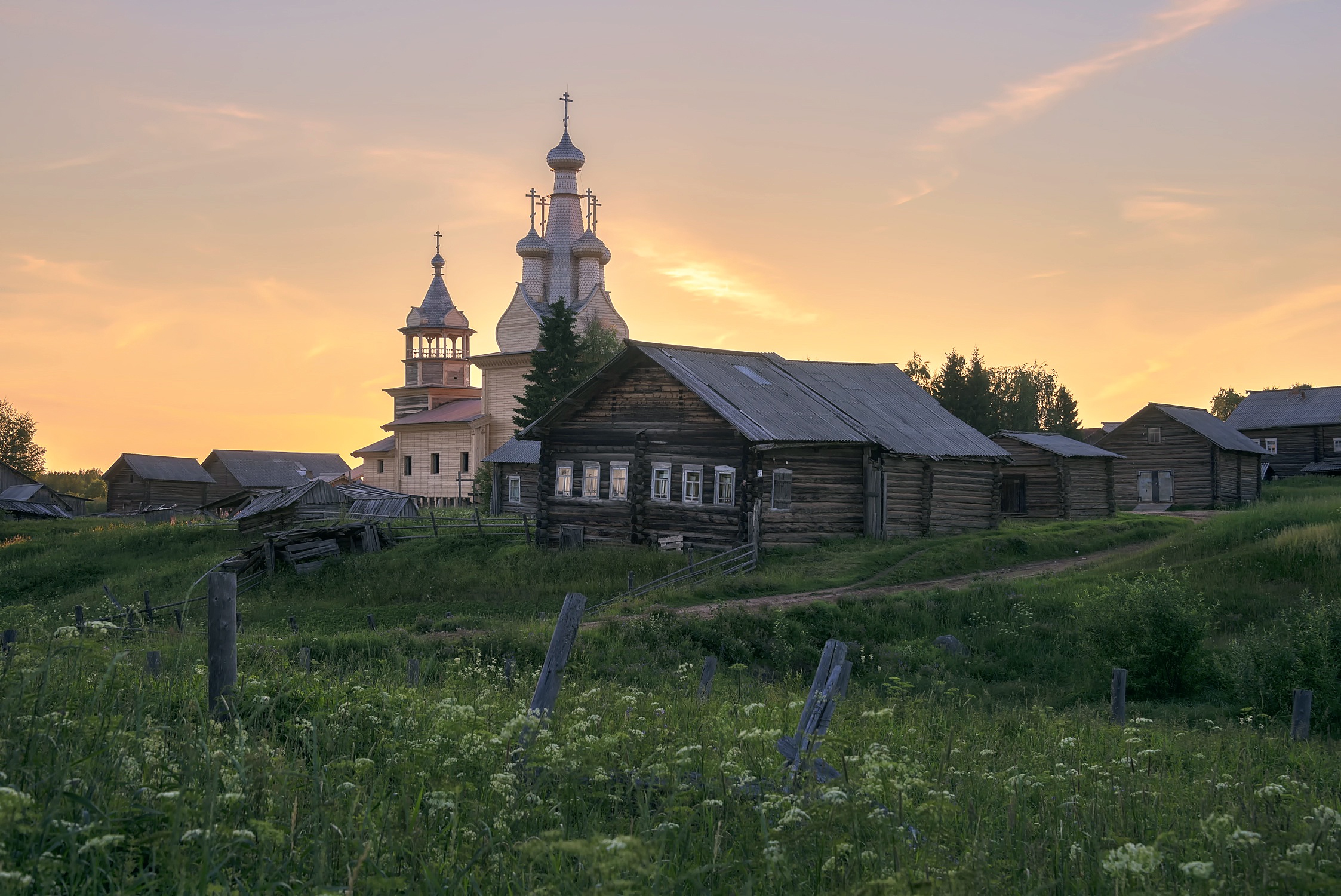 Russia, Church, Landscape Wallpaper
