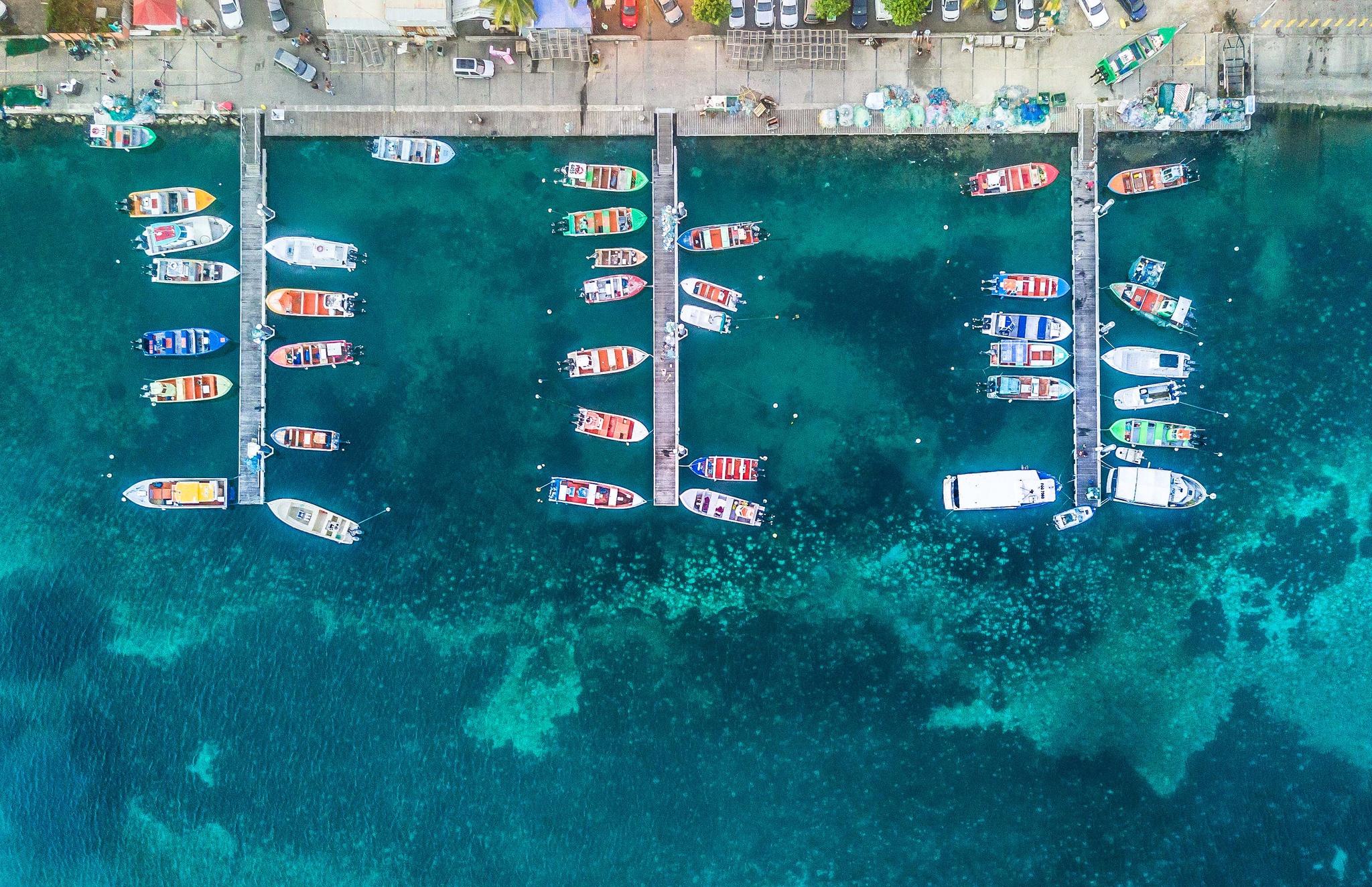 Guadeloupe Island, Aerial view, Boat Wallpaper